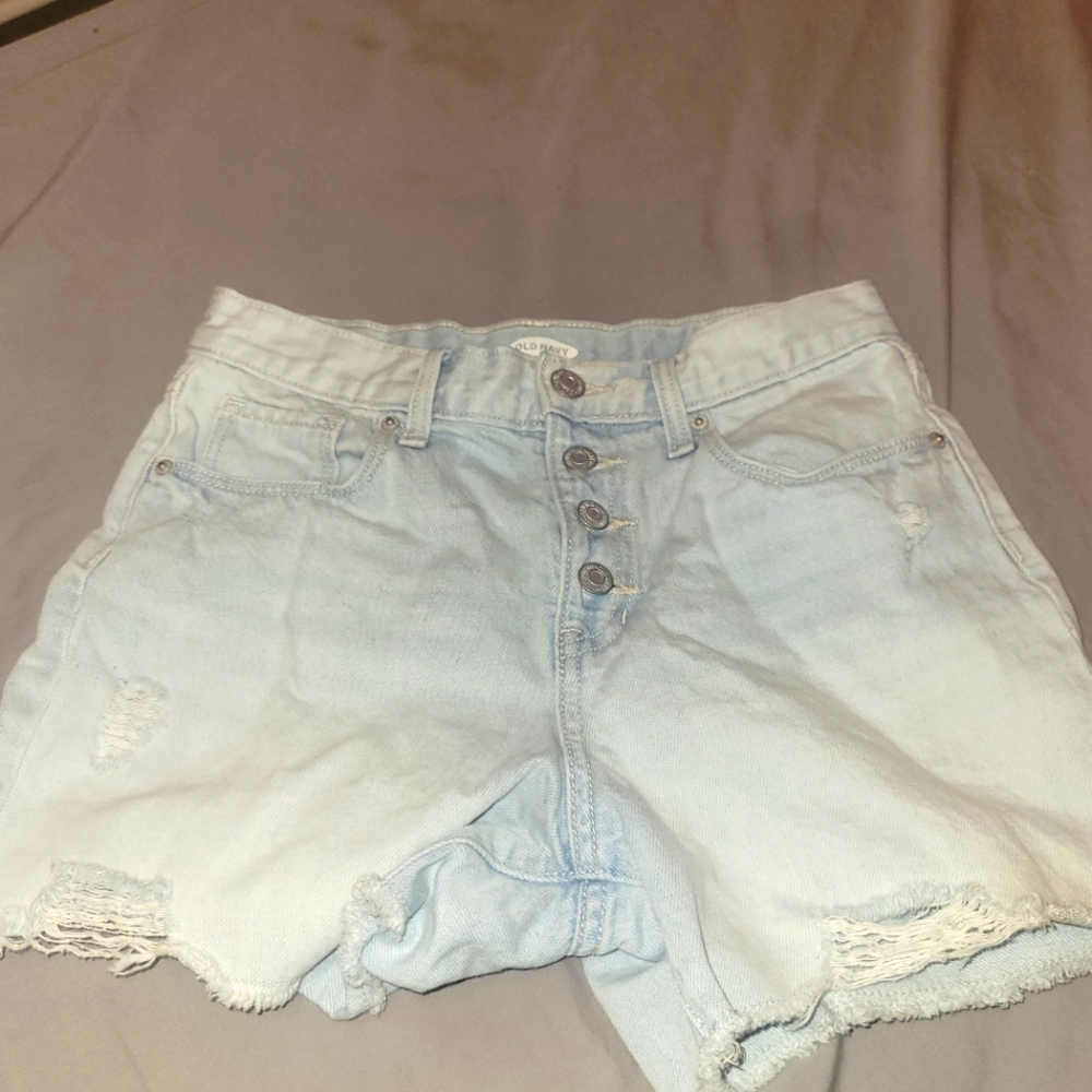 Light blue distressed old navy shorts